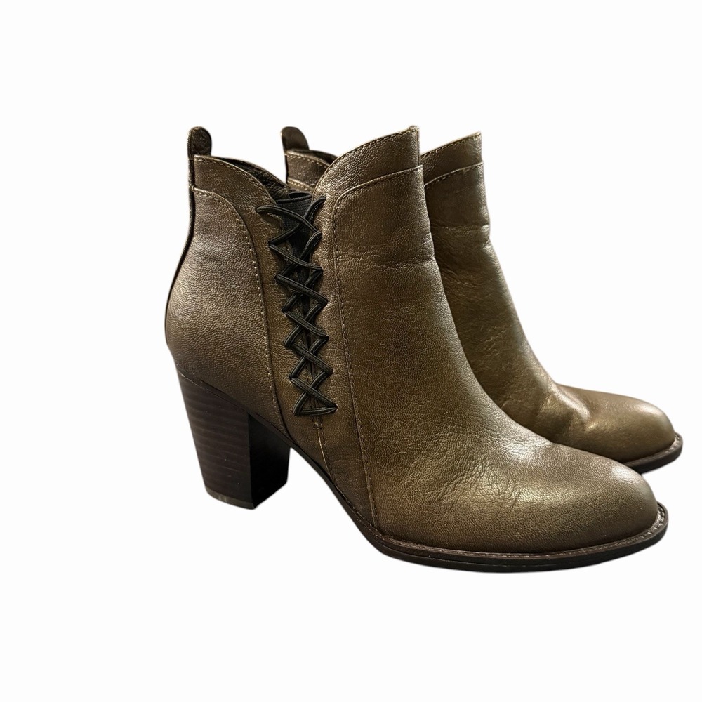Sofft Women's Leather Bronze Bootie Waverly Ankle Boots Size 6 1/2 Very Nice